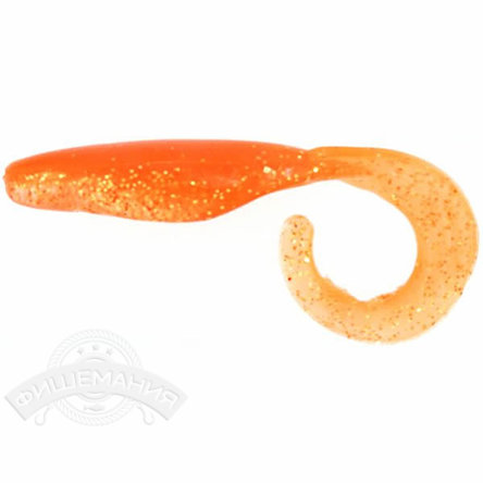 Рипперы 33373 Bass Assassin  Curly Shad 4' WC Orange Gold Shiner 