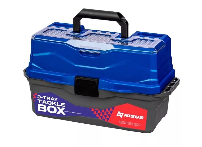 Ящик рыболовный Nisus 3-tray box трехполочный синий 44,5x25x22 см