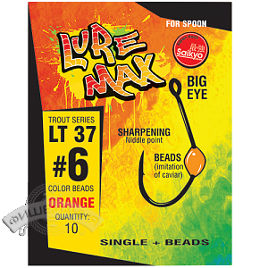 Крючки LureMax Trout LT37 #4 Green (10шт)
