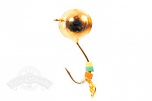 Мормышка ECOPRO DELUXE Дробинка с ушком 5 мм #705 гальваника + цепочка (5 шт)