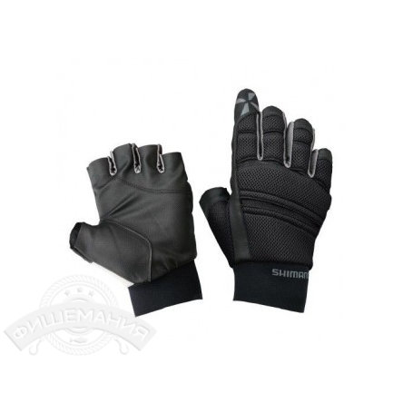 Перчатки Shimano XEFO  GL-229M Цв. Чёрные