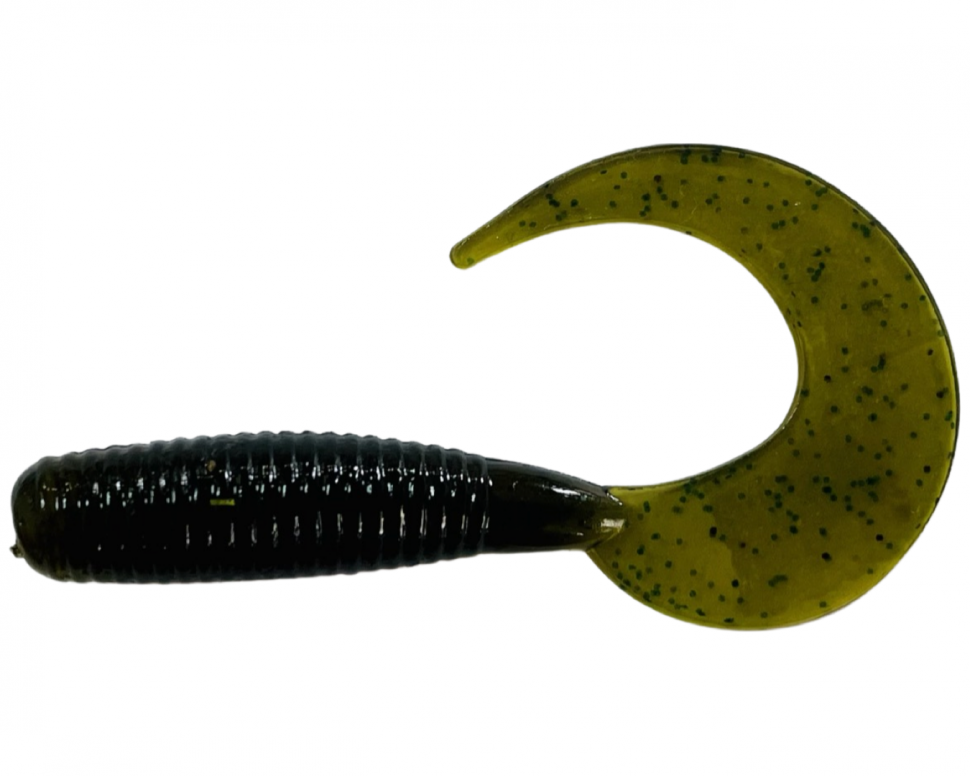 Силиконовая приманка съедобная Allvega Flutter Tail Grub 5.5 см 10 шт. темно-зеленый