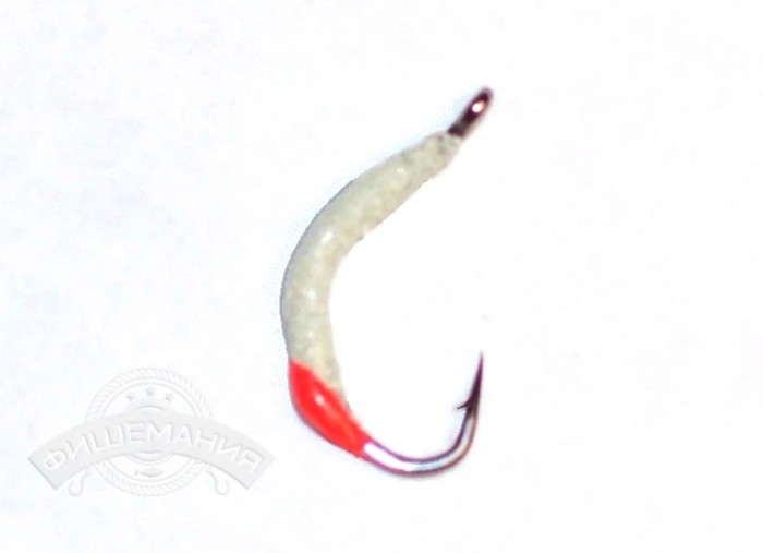 Мормышка фосфорная  крючок (с крас.) МФК1N12