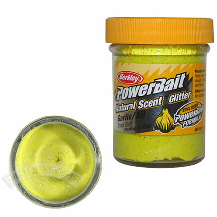 Паста форелевая Berkley PowerBait Natural Scent Garlic 50 гр #Sunshine Yellow