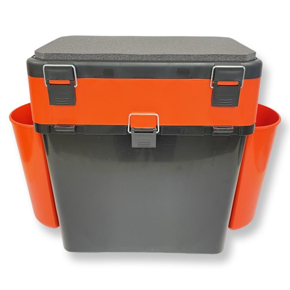 Ящик зимний двухсекционный FishBox 19 л оранжевый Helios