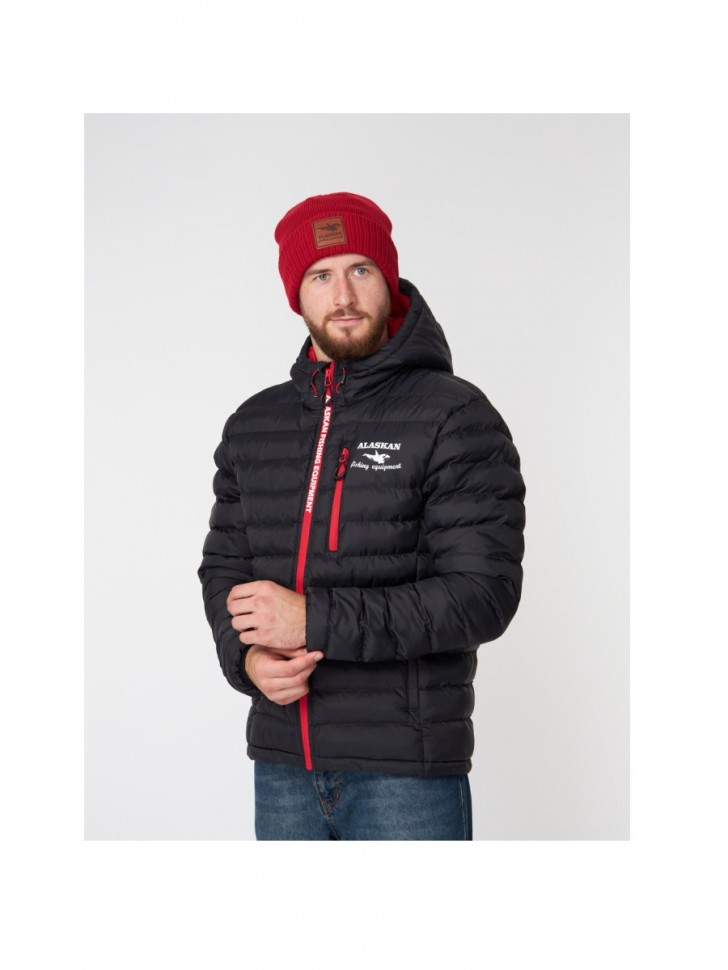 Куртка Alaskan Juneau Black утепленная стеганая черный-красный