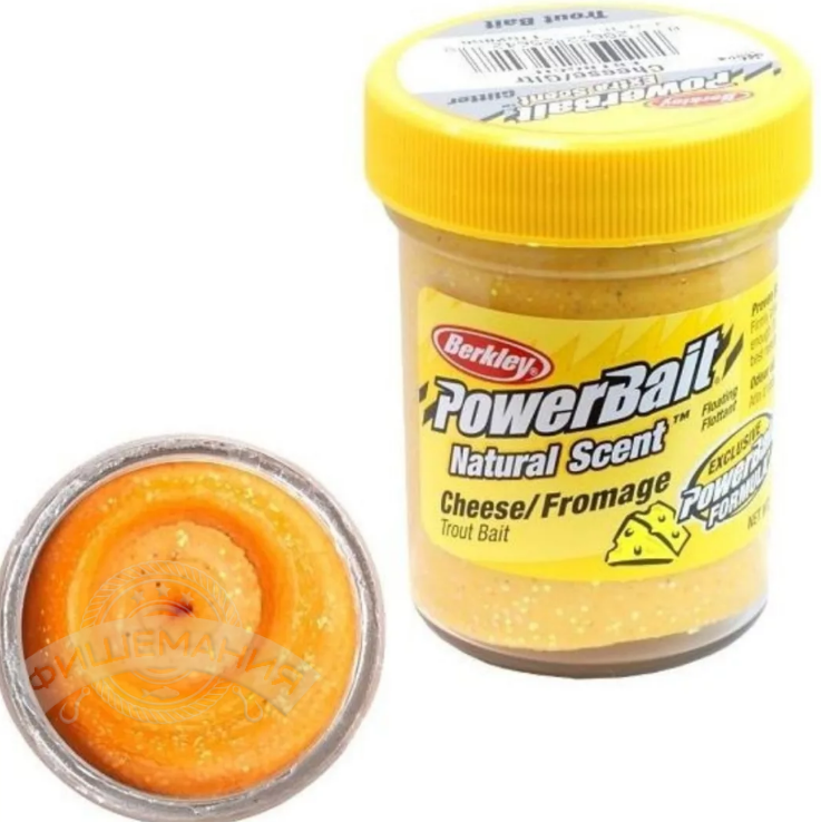Паста форелевая Berkley PowerBait Natural Scent Cheese 50 гр #Fluo Orange