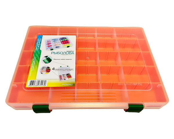 Коробка рыболовная для приманок Fisherbox 310 (31x23x04 ) большая оранжевая