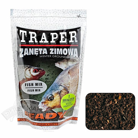 Прикормка Traper Зимняя READY Fish Mix (рыбная смесь) 0,75 кг.
