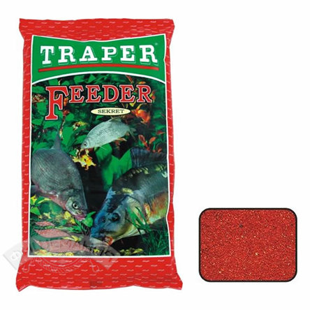Прикормка Traper SEKRET Feeder czerwony (красный) 1 кг.