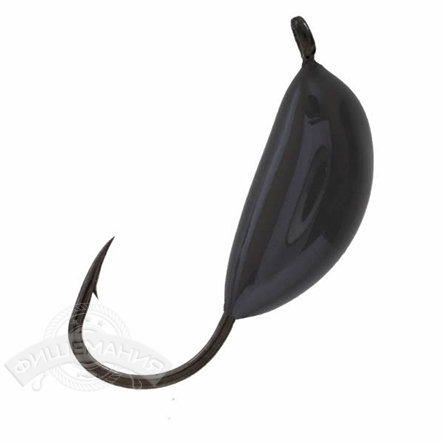 Мормышка вольфрамовая LumiCom Банан с ушком (обмазка) 5,0мм, BL