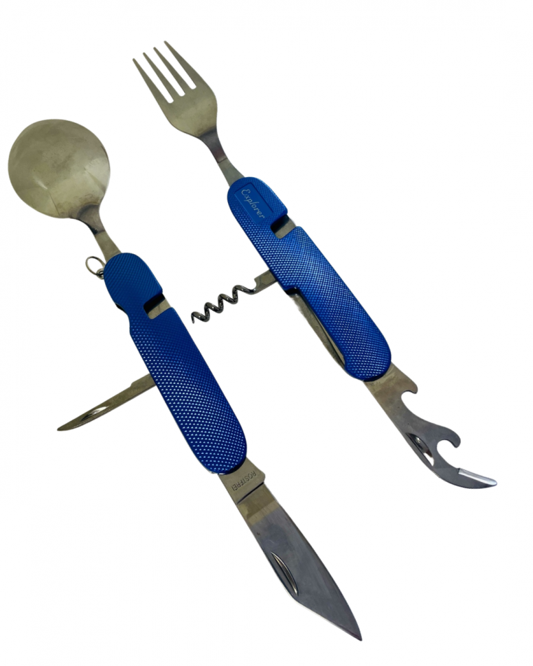 Набор складных столовых приборов Explorer 3 предмета ложка, вилка, нож-открывалка