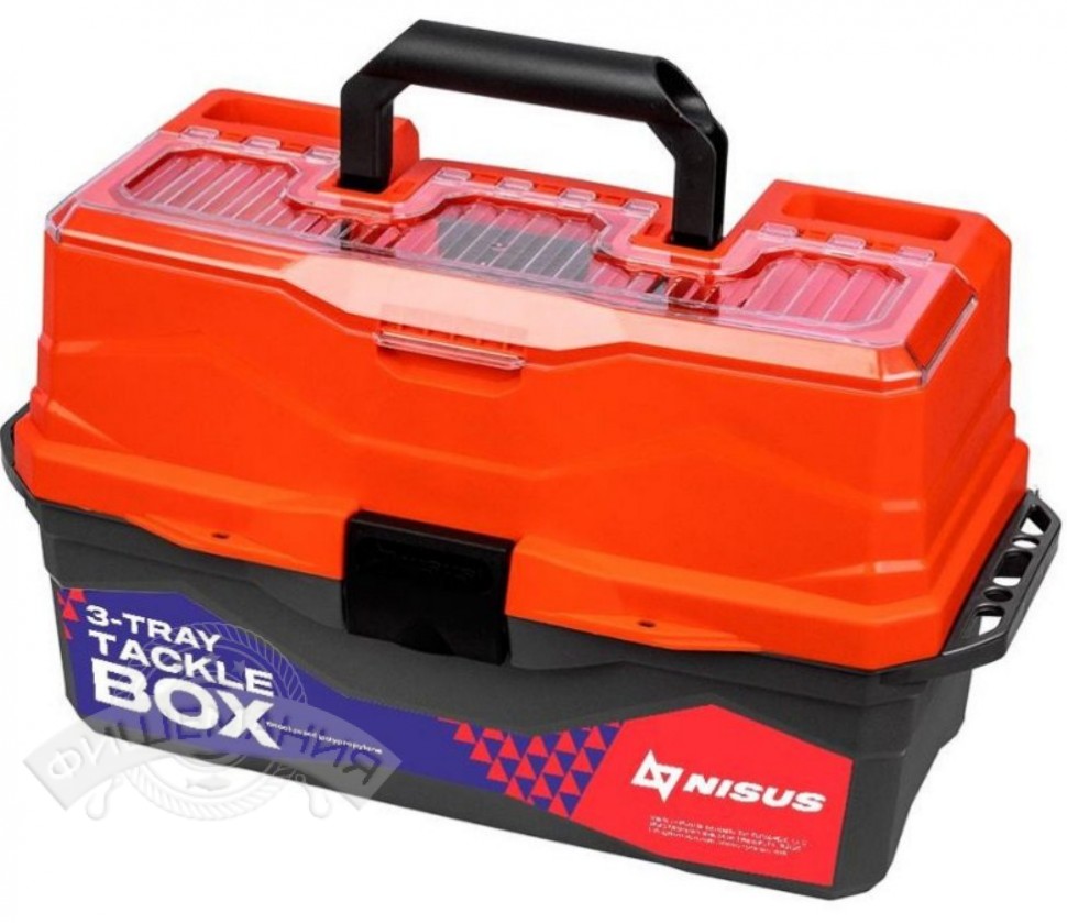 Ящик рыболовный Nisus 3-tray box трехполочный оранжевый 44,5x25x22 см