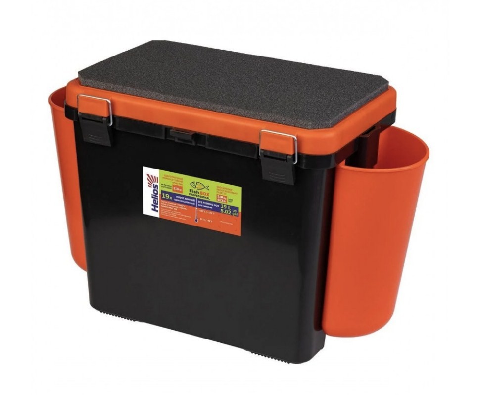 Ящик зимний односекционный FishBox 19 л оранжевый Helios